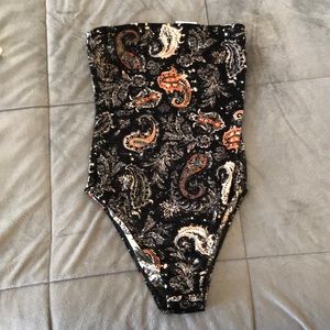 Out From Under MJ Velvet Tube Top Bodysuit